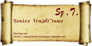 Szeicz Trajánusz névjegykártya